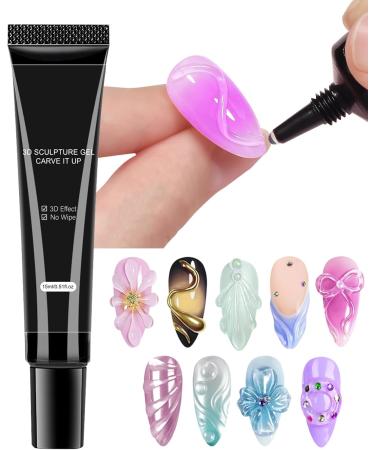  Krujecnt 3D Nail Gel - Nail Modeling Gel - Non-Sticky Sculpting Gel for Various Occasions - Buy Online on GoSupps.com