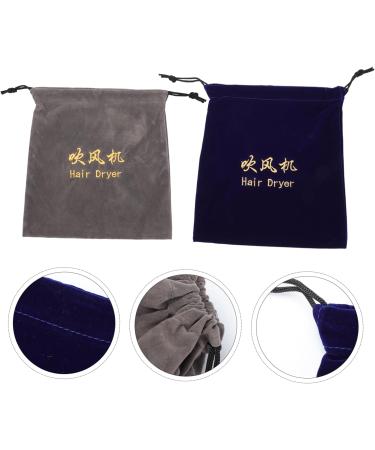 Baluue 2pcs Storage Bag Multifunctional Bag Drawstring Hair Dryer Holder Safe Hair Dryer Pouch Mini Velvet - Buy Online on GoSupps.com