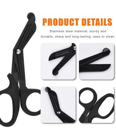 JSKWIKE 185mm Emergency Scissors | EMT & Trauma Stainless Steel Bandage Scissors for Nurses | First Aid & Emergency Rescue Tool - Buy Online on GoSupps.com