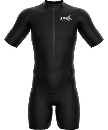 Sparx Pro Team Short Sleeve Cycling Skinsuit XX-Large | 3D Pad | Bike Racing Suit - Buy Online on GoSupps.com