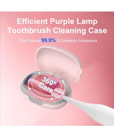 Portable Toothbrush Cleaning Case with Sterilizer - Pink | For Home, Travel & Camping - Buy Online on GoSupps.com