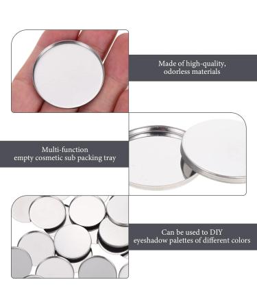 20pcs Metal Makeup Eyeshadow Jars & Palettes - Magnetic Cosmetic Plates for Lipstick Blush and Watercolor | Perfect Empty Pigment Holders - Buy Online on GoSupps.com