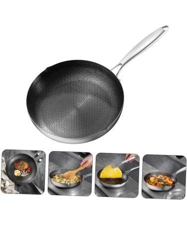 HOMSFOU Skillet Cookware Honeycomb Wok Induction Stove Wok Frying Pan Wok for Gas Stove Gas Stove Wok Home Wok Pan Wok Pan for Induction Stove Fried Eggs 26c Stainless Steel Kitchenware - Buy Online on GoSupps.com