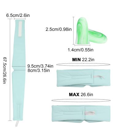 Sleep Mask & Hearing Protection - 1 Super Soft Green Sleep Mask + 4 Ear Plugs | Travel & Home Essentials for Men & Women - Buy Online on GoSupps.com