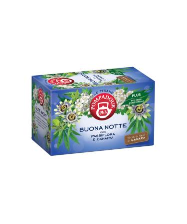 Pompadour Pompadour | Good Night Herbal Tea | Aromatic Herbs with Lemon Balm Lemongrass Hawthorn - 18 Filters (39 6 Gr) | Caffeine Free Sleep Herbal Tea