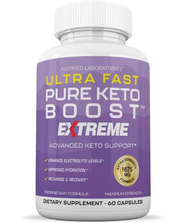 (2 Pack) Ultra Fast Pure Keto Boost Extreme Keto Pills 1675MG New & Improved Formula Contains Apple Cider Vinegar Extra Virgin Olive Oil Powder Green Tea Leaf 120 Capsules - Buy Online on GoSupps.com
