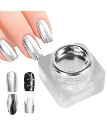 Metallic Paint Gel Polishing Gel for Manicures - Artistic Painting Decoration on UV/LED Mirror for Home Manicures Beginners Creative Design