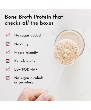 Bone Broth Protein Powder French Vanilla | 15 Servings | 21 g Grass-Fed Protein per Serving | Dairy-Free | Collagen for Gut Skin & Joint Support | Made with Real Food Ingredients - Buy Online on GoSupps.com
