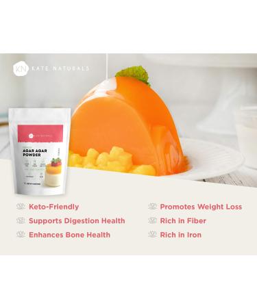 Kate Naturals Agar Agar Powder (4oz) - Vegan Baking & Petri Dishes - Sub for Gelatin - Keto-Friendly & Non-GMO - Buy Online on GoSupps.com