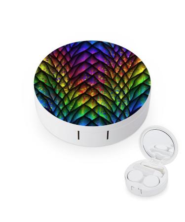 Dragon Scale Contact Lens Travel Kit Portable Cute Contact Box with Mirror for Daily Outdoor