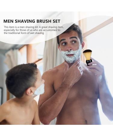 Minkissy Men's Shaving Brush - High-Quality Wood Handle & Soft Beard Soap for Professional Wet Shaving - Buy Online on GoSupps.com