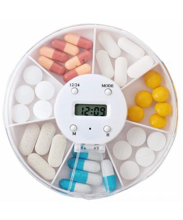 Songlela Electronic Pill Box Timer with 5 Timer Reminder Alarm and 7 Compartments Portable Essential Medication Time Display Reminder Case Organizer - Idea for Personal Care and Daily Use #3