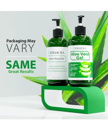 Organic Aloe Vera Gel 16 fl oz - Soothing Sunburn Relief & Acne Treatment - Hydrating & Moisturizing for Face & Body - Buy Online on GoSupps.com