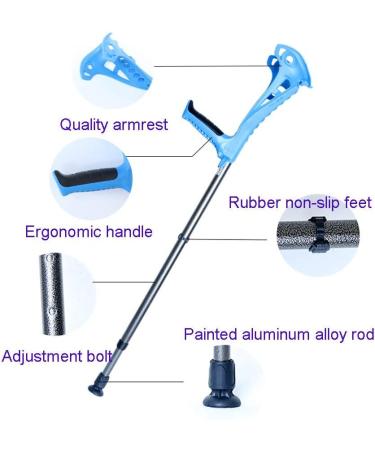 Canes Height Adjustable Elbow Forearm Crutches Ergonomic Shock-Absorbing Walking Crutches with Comfortable Grips Assistance for Men/Women Red (Purple) Selfless dedication - Buy Online on GoSupps.com