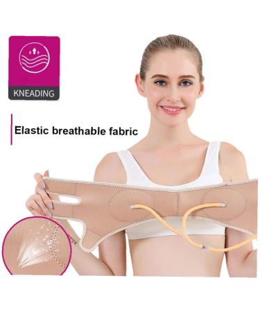 Bravolune Face Lifting Chin Strap - Lose Weight & Firm Skin - Beige Doppelkinringe Belt - Buy Online on GoSupps.com