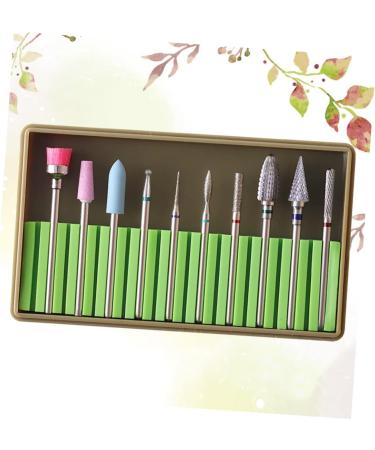 minkissy 2 Sets Nail Polish Tools Nail Art Tool Nail Supplies Kit Tungsten Carbide Nail Drill Electric Nail Filer Nail File Electric Nail Drill Bits Nail Drill Tool Grinding Head Remover 5x1cmx2pcs Greenx2pcs - Buy Online on GoSupps.com