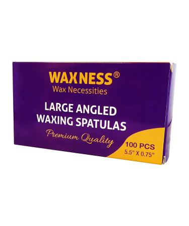 Waxness Body Waxing Wooden Angled Spatula Applicator 100 Pack - Buy Online on GoSupps.com