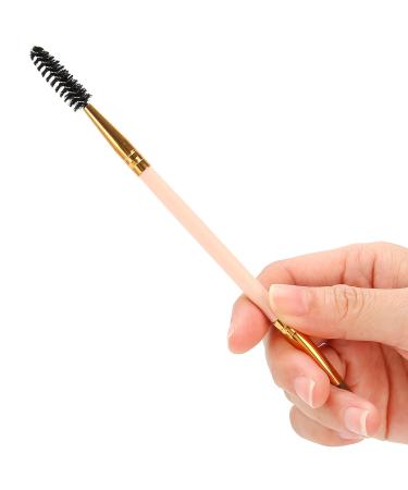 Professional Double-Sided Eyebrow Brush - Perfect for All Eyebrow Types | Pink Makeup Tool for Precision Application & Blending - Buy Online on GoSupps.com