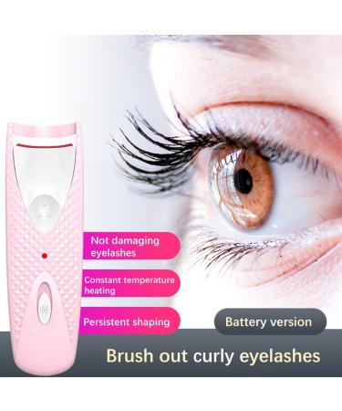 Heated Eyelash Curler Professional Electric Last Curler for Women Electric Last Curler with Double Silicone Pad 24H Long Lasting Curling Eyelash Makeup Tools for Women Beautiful Lashes#pink#green - Buy Online on GoSupps.com