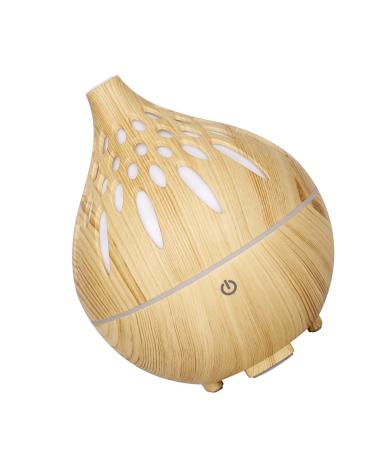 Aromatherapy Diffuser Essential Oil Diffuser 160ml 2W USB Wood Grain Aromatherapy Cool Mist Humidifier with 7 Color Lights for Home (Light)