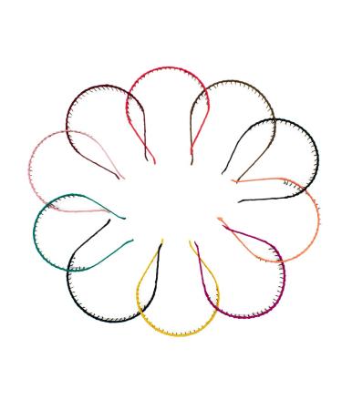 AUEAR 10 Pcs Vintage Metal Headbands for Women Girls - Ribbon Wrapped Hair Hoop Comb Hairbands (Multi Color) - Buy Online on GoSupps.com