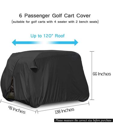 6 Passenger Golf Cart Cover | Dust-Proof, Anti-UV, PVC Coating | Custom Fit for EZ GO, Club Car, Yamaha | Moveland Outdoor Accessories - Buy Online on GoSupps.com