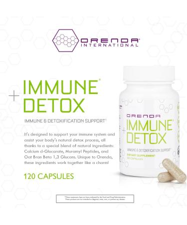 Orenda Immune + Detox - Premium Immune Support & Cleanse | Calcium d-Glucarate Beta 1 3 Glucans & Muramyl Peptides | 120 Capsules for Optimal Wellness - Buy Online on GoSupps.com