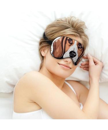 Soft Blackout Eye Mask for Sleeping | Adjustable Straps | Cute Beagle Flowers Design | No Pressure Travel Sleep Mask for Women - Buy Online on GoSupps.com
