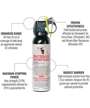 Frontiersman Bear Spray with Holster/9.17 oz. - Buy Online on GoSupps.com