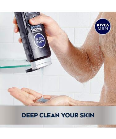 NIVEA MEN Deep Clean Rock Salts Body Wash - Exfoliating 3 Pack (16.9 Fl Oz Each) - Buy Online on GoSupps.com