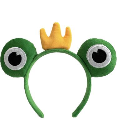 Funny Headbands - Face Wash Headband Women Cute Cartoon Animal Funny Headband | Plush Frog Princess Big Eyes Bowknot Headdress Costume Green Frog Headpiece For Women Girls Hair Accessories Prince One Size - Buy Online on GoSupps.com