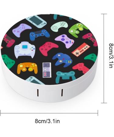 Bagea-Ka Video Game Weapon Controller Contact Lens Case - Black & White Pattern Eye Care Kit with Mirror Tweezers and Solution Bottle for Travel & Home - Buy Online on GoSupps.com