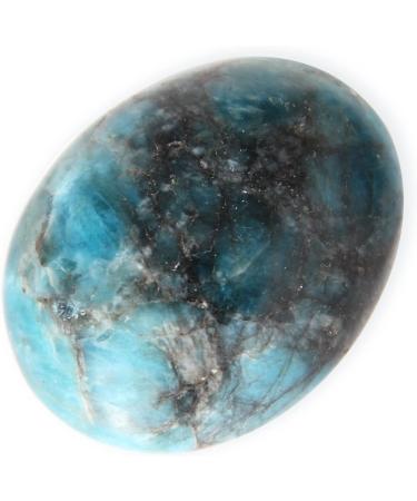 Buy Blue Apatite Hand Flatterer - Natural Smooth Crystal Stone for Healing | 1 Piece - Buy Online on GoSupps.com