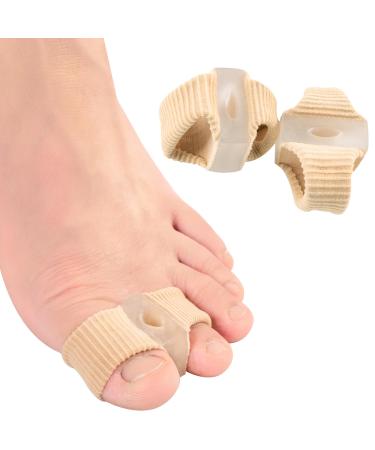 Toe Separators for Women Men-Soft and Washable Hammer Toe Corrector Relieve Foot Pain Hammer Toe Straightener Suitable for Overlapping Hallux Valgus Hammer Toe Bunion (1 Pair Small)