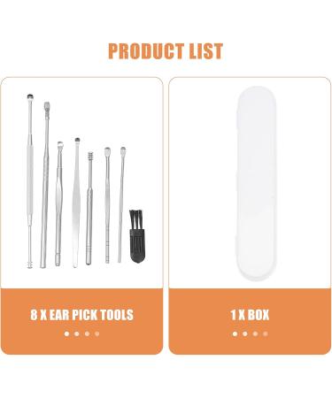 8-Piece Ear Spoon Set | Premium Ear Cleaning Tools & Earwax Removal Supplies | Multipurpose Ear Picks for Home Use - Buy Online on GoSupps.com