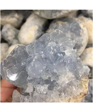 Stone Crafts Natural raw Blue Celestine Crystal Gemstone geode Metaphysical Rough Stone for Home Decor Stone Crystal Reiki - Buy Online on GoSupps.com