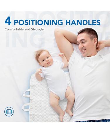 OasisSpace Positioning Bed Pad with Handles - 2 Pack Waterproof Reusable Incontinence Underpad with 4 Straps Washable Underpad on Hospital & Home Care Super Absorbent & Soft Top Layer 34'' x 36'' - Buy Online on GoSupps.com