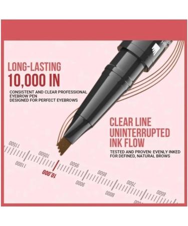 Trailott Eyebrow Pen Hellokiss Microblading Eyebrow Pen Hellokiss Liquid Eyebrow Pen Bulletboard 2-in-1 Waterproof Eyebrow Pen Eyebrow Contouring Pen 4-Tip Magic Eyebrow Pencil (Black) - Buy Online on GoSupps.com