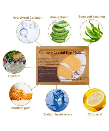 50 Pairs Collagen Golden Eye Pads | Anti-Fold Moisture Eye Masks with Hyaluronic Acid for Skin Regeneration - Buy Online on GoSupps.com