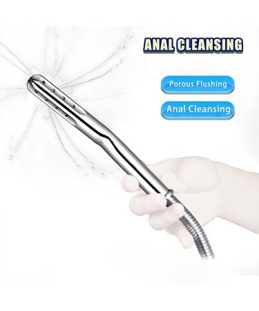 Shower Enema Attachment - Handheld Metal Douche Nozzle for Men & Women | Ultimate Colon Cleansing System - Buy Online on GoSupps.com