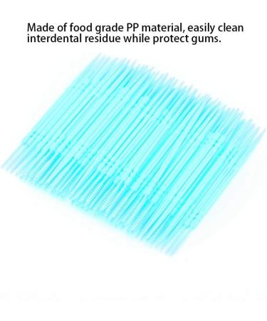 Dental Floss Picks - Double Head Toothpick - 100pcs | Oral Care Essential - Buy Online on GoSupps.com