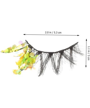 minkissy 3 Pairs Colored False Eyelashes False Lashes Glitter Eyelashes Halloween Makeup Eyelashes Makeup Eye Lashes Halloween Costume Cosplay Lashes End of Eye Sequins 3d Chemical Fiber - Buy Online on GoSupps.com
