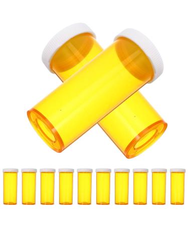 Healeved Empty Pill Bottles with Caps 25pcs Medication Vials 8DR Plastic Medicine Containers Clear Containers Pill Cases Organizers 6.70X2.80X2.80CM