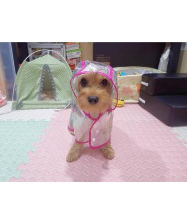 Harikaji XS Pink Pet Raincoat | Waterproof Transparent Puppy Rainwear for Small Dogs/Cats - Buy Online on GoSupps.com