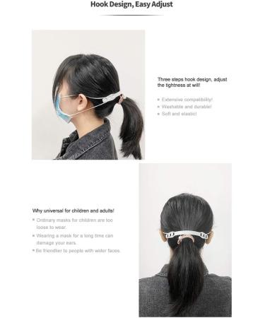 CHAW Ear Protection Artifacts Face Shield Ear Strap Hook Face Guard Extension Ear Straps with Adjustable Ear Pain Prevention for Adults Kids - Buy Online on GoSupps.com