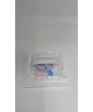 Buy BPA-Free Baby Biting Toys & Toothbrush Set - Soothing Silicone Teething Rings (Blue & Pink) for 3+ Months - Safe & Stimulating Gum Relief - Buy Online on GoSupps.com