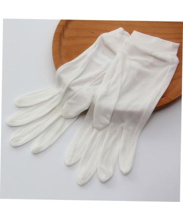 FRCOLOR 1 Pair Grooming Gloves Gloves Repair Hand Gloves Hand Softening Gloves Wax Bath Liners Lotion Mittens Portable Moisture Gloves White Silk to Sleep Lining - Buy Online on GoSupps.com