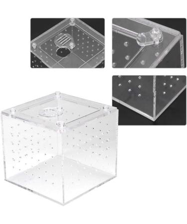 Reptile Breeding Box Reptile Terrarium Feeder Snakes Spider Lizard Feeding Acrylic Box Case Insects House for Lizard Chameleon Spider Frog Cricket Turtle Crab - Buy Online on GoSupps.com
