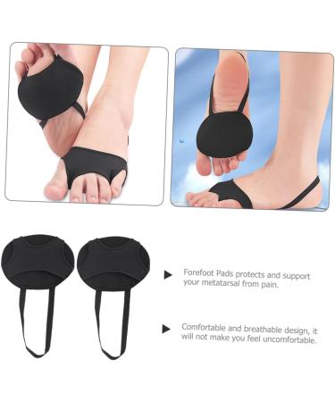 Comfortable High Heel Metatarsal Pads - Breathable Foot Cushions for Women | 1 Pair Black 9.8x7.2cm - Buy Online on GoSupps.com