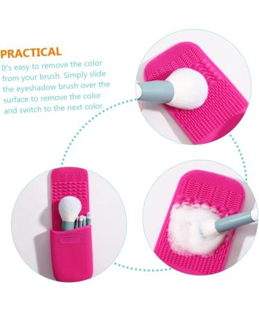 FAVOMOTO Makeup Brush Cleaning Makeup Washing pad Makeup mat Cleaner limpiador de brochas de maquillaje Makeup Cleaner Makeup Brush Holder Lipstick Stand Silica Gel Cosmetic - Buy Online on GoSupps.com